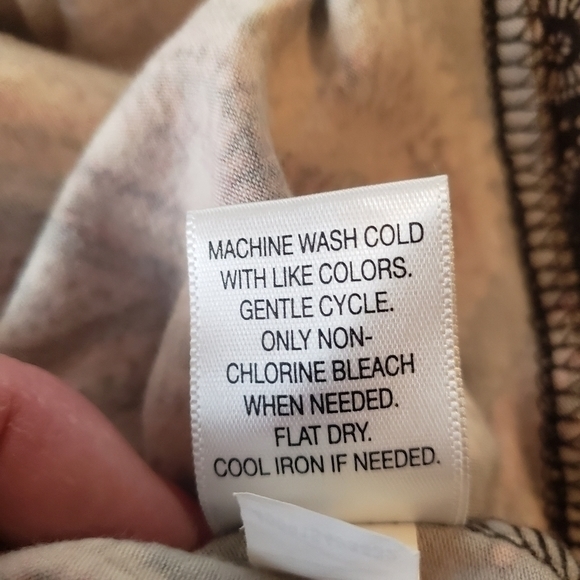 Vintage Croft & Barrow Brown Paisley‎ Print V Neckline Knit Dress size XL - Picture 8 of 10